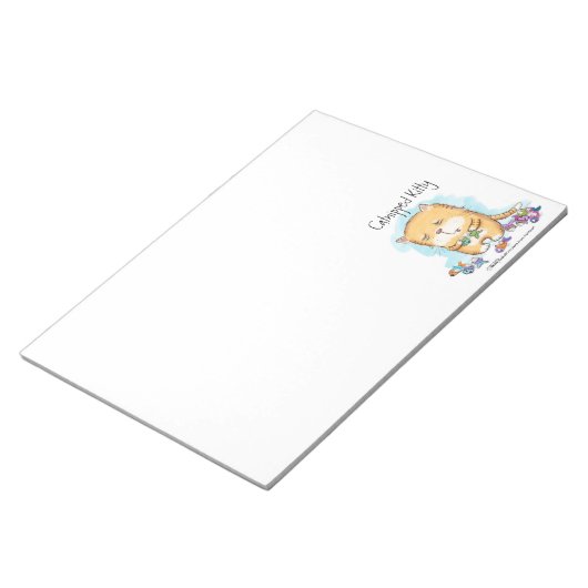 挟み込まれた子猫 ノートパッド (アングル)
