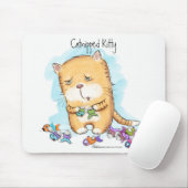 挟み込まれた子猫 マウスパッド (マウス)