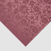 挨りだらけのばら色の花のダマスク織 薄葉紙 (詳細)
