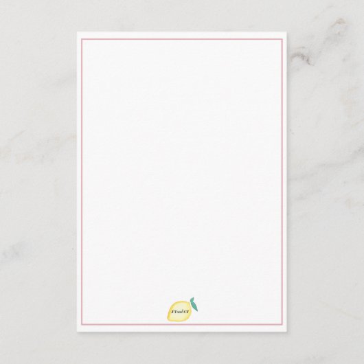 挨りだらけのピンクの詳細を考えて下さい エンクロージャーカード (裏面)