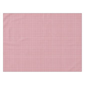 挨りだらけのローズピンクの窓ガラスの点検の格子縞 テーブルクロス (正面(横))