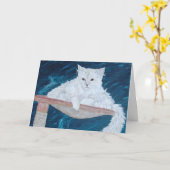 挨りだらけの女性 カード (黄色い花)