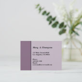 挨りだらけの紫色の側面のボーダー 名刺 (スタンド正面)
