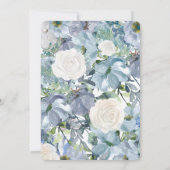 挨りだらけの青いブライダルシャワー招待状 招待状 (裏面)