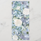 挨りだらけの青い花の結婚式メニュー メニュー (裏面)