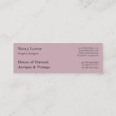 挨りだらけダマスク織の切口のビロードは上がりました スキニー名刺 (裏面)