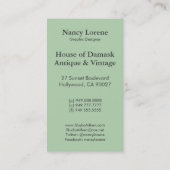 挨りだらけダマスク織の切口のビロードは上がりました 名刺 (裏面)