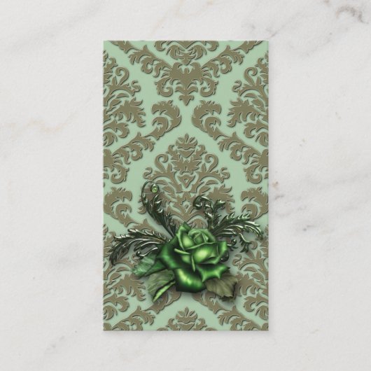 挨りだらけダマスク織の切口のビロードは上がりました 名刺 (正面)