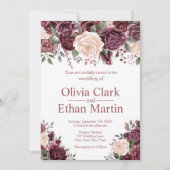 挨りだらけヴィンテージは純粋な白に上がりました 招待状 (正面)