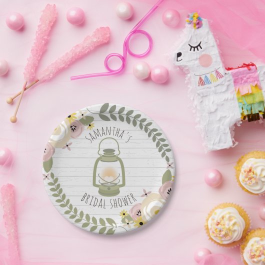 挨りだらけBoho Glampingのブライダルシャワー- ペーパープレート (パーティー)