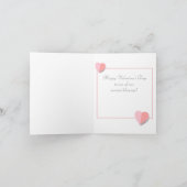 挨拶しているハッピーバレンタインデーの美しくかわいいヒツジ シーズンカード (内部)