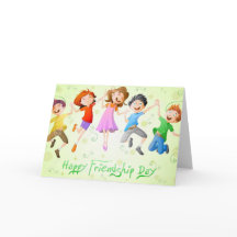 挨拶している陽気な友人