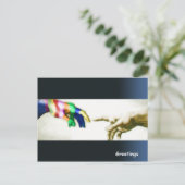 挨拶して ポストカード (スタンド正面)