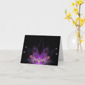 挨拶し、メッセージカードピンクの蝶天使III カード (黄色い花)