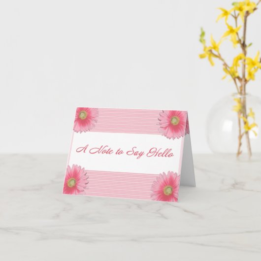 挨拶するノート カード (黄色い花)