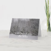 挨拶するマイルの冬の木を渡って シーズンカード (正面)