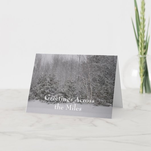 挨拶するマイルの冬の木を渡って シーズンカード (正面)