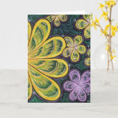 挨拶する平和な花 カード (黄色い花)