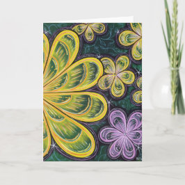 挨拶する平和な花 カード