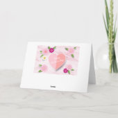 挨拶する幸せな母の日の美しい花 カード (裏面)