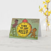 挨拶する時間 カード (黄色い花)