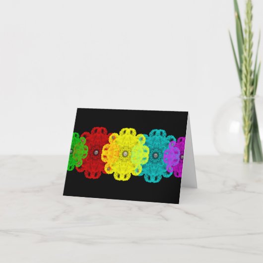 挨拶する真珠およびメッセージカードが付いているレースのような花 カード (正面)