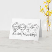 挨拶する私達の4つのマグ カード (黄色い花)