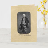 "挨拶する開いた道に"のお祝い取って下さい カード (黄色い花)