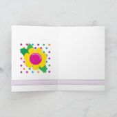 挨拶する陽気な花! カード (内部)