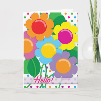 挨拶する陽気な花! カード