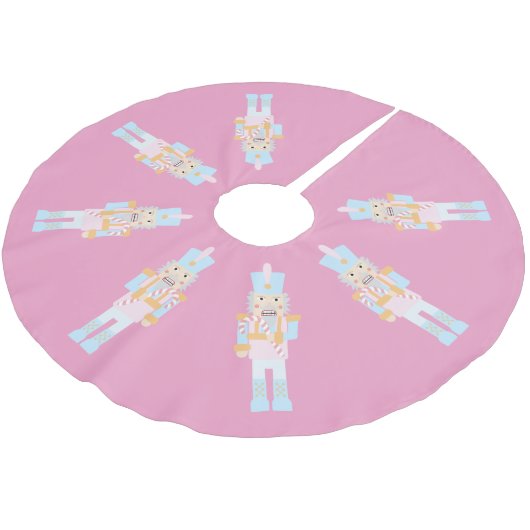 挨拶でキャンディーケーンのくるみ割り ブラッシュドポリエステルツリースカート (アングル)