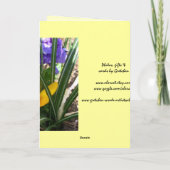 挨拶のカードクロッカスおよびパンジー カード (裏面)