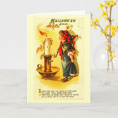 挨拶のカード休日の芸術ヴィンテージハロウィン6 カード (黄色い花)