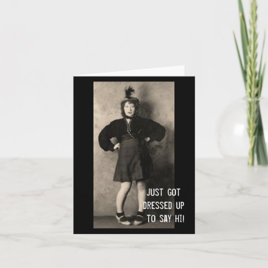 挨拶のメッセージカードwの古い写真 カード (正面)