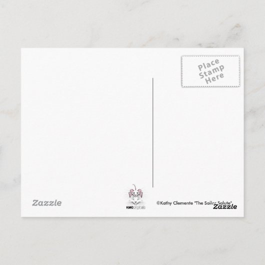 挨拶のラットの船員の郵便はがきのkmcoriginals ポストカード (裏面)