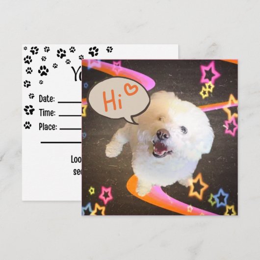 挨拶の誘い 招待状 (正面/裏面)