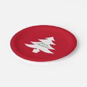 挨拶を用いるクリスマスの紙皿|のクリスマスの木 ペーパープレート (アングル)