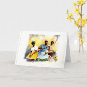 挨拶カリブの カード (黄色い花)