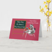 挨拶状に先生おめでとう カード (黄色い花)