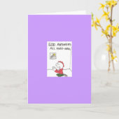 挨拶状のおもしろいな教会ことわざ カード (黄色い花)