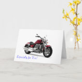 挨拶状のためのモーターバイクのイメージ カード (黄色い花)