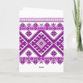 挨拶状のウクライナの十字のステッチのグラフィック シーズンカード (裏面)