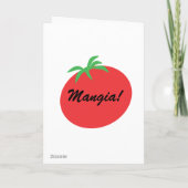 挨拶状のテンプレートのカジュアルな食事のイタリア語 カード (裏面)