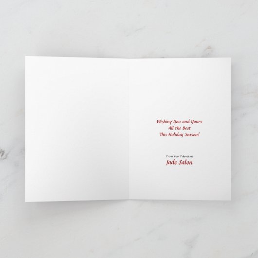 挨拶状のテンプレートのヘアーサロン シーズンカード (内部)