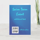 挨拶状のテンプレートの水泳チームイベント カード (正面)