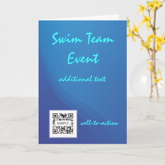 挨拶状のテンプレートの水泳チームイベント カード (黄色い花)