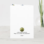 挨拶状の平和な休日のクリスマスツリー シーズンカード (裏面)