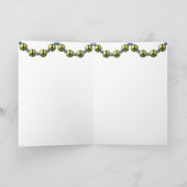 挨拶状の平和な休日のクリスマスツリー シーズンカード (内部)