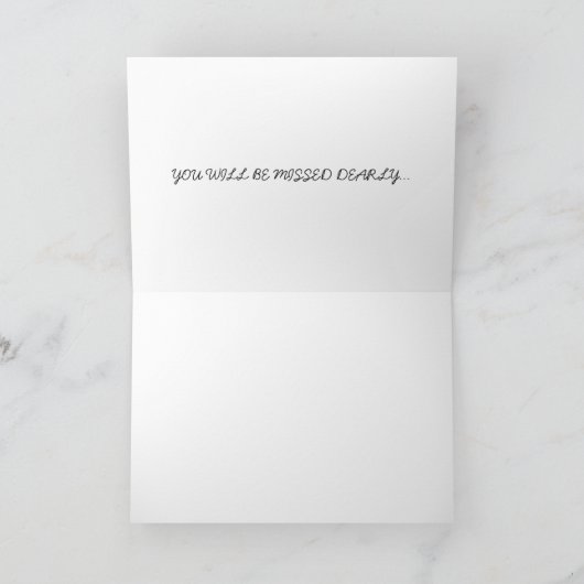 挨拶状の横のテンプレート カード (内部)