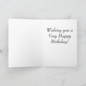 挨拶状の風車のハッピーバースデー カード (内部)